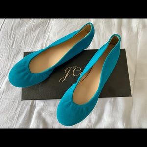 J Crew Cece Suede Ballet Flats Island Reef Sz 6.5